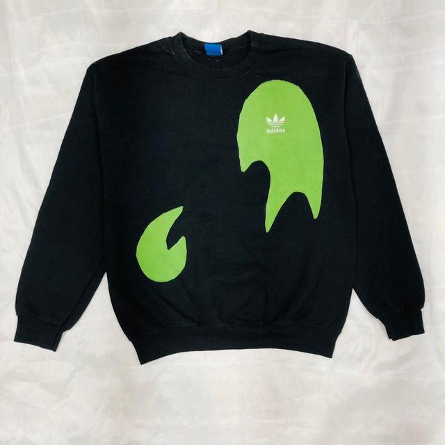 Adidas Men's Sweatshirt - Green/Black - M on Productcaster.