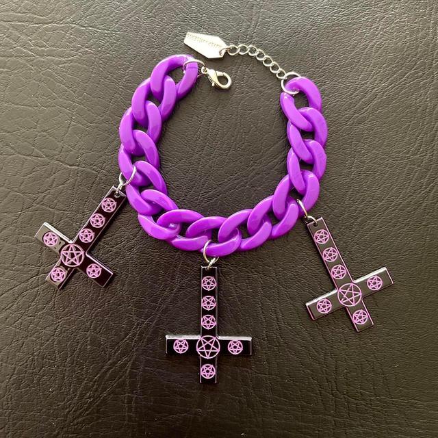 Kreepsville 666 Women's Bracelet - Purple/Black on Productcaster.