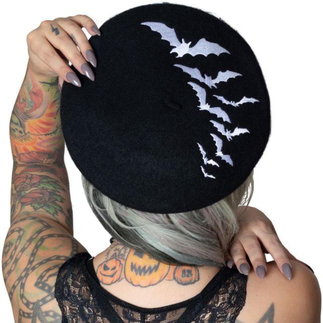 Kreepsville 666 Women's Berets - Black/White on Productcaster.