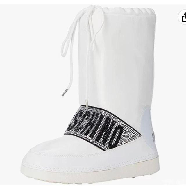 Love Moschino Women's Boots - White/Silver - UK 3.5 on Productcaster.