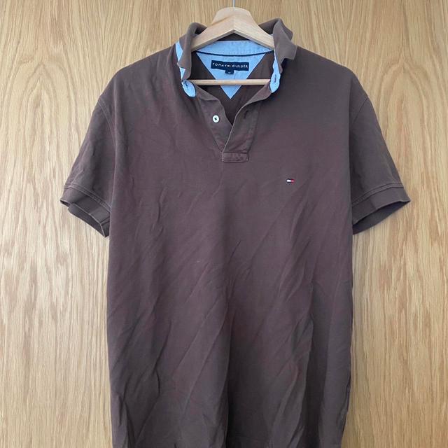 Tommy Hilfiger Men's Polo shirt - Brown - M on Productcaster.