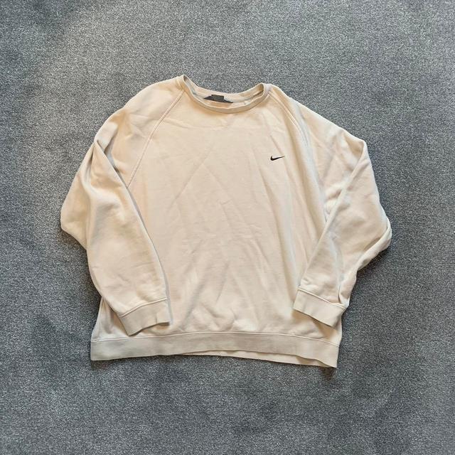 Nike Men's Sweatshirt - Cream/Black - XL on Productcaster.