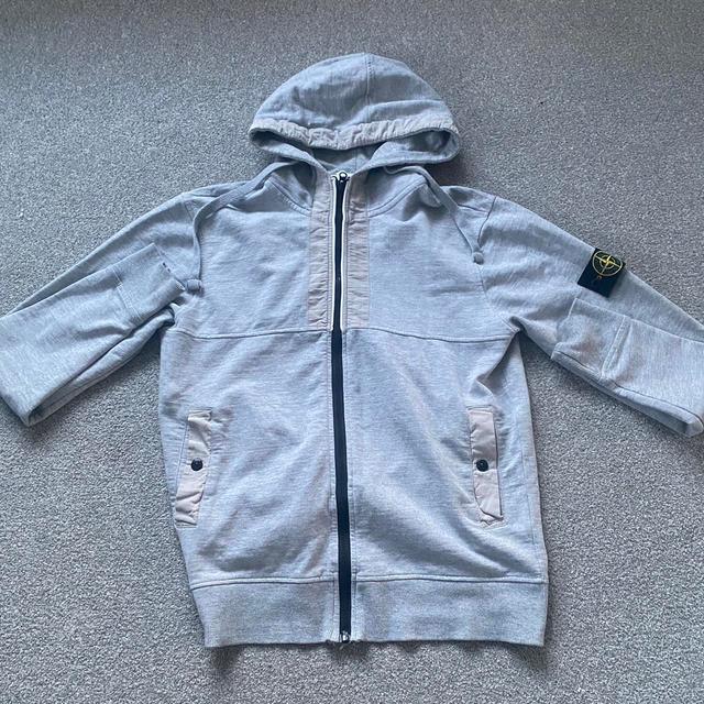 Stone Island Men's Hoodie - Grey - M on Productcaster.