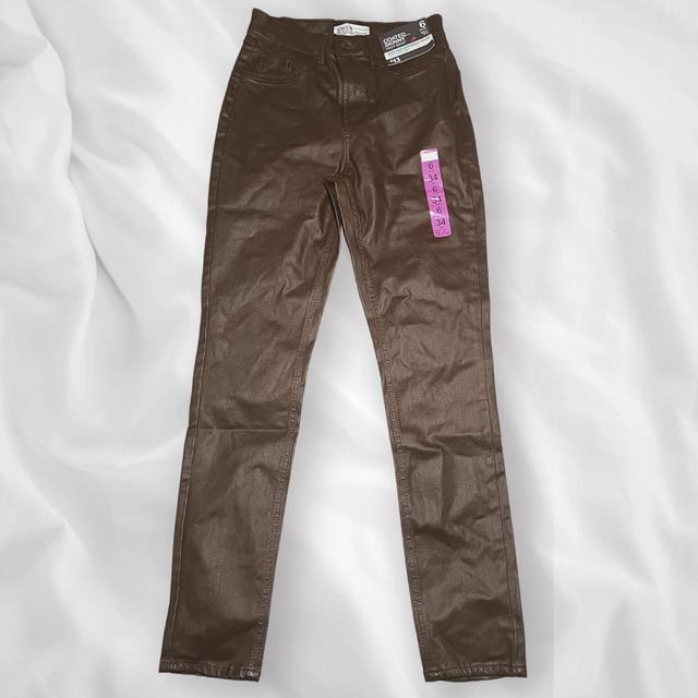 Primark Women's High waisted Jeans - Brown - UK 6 on Productcaster.