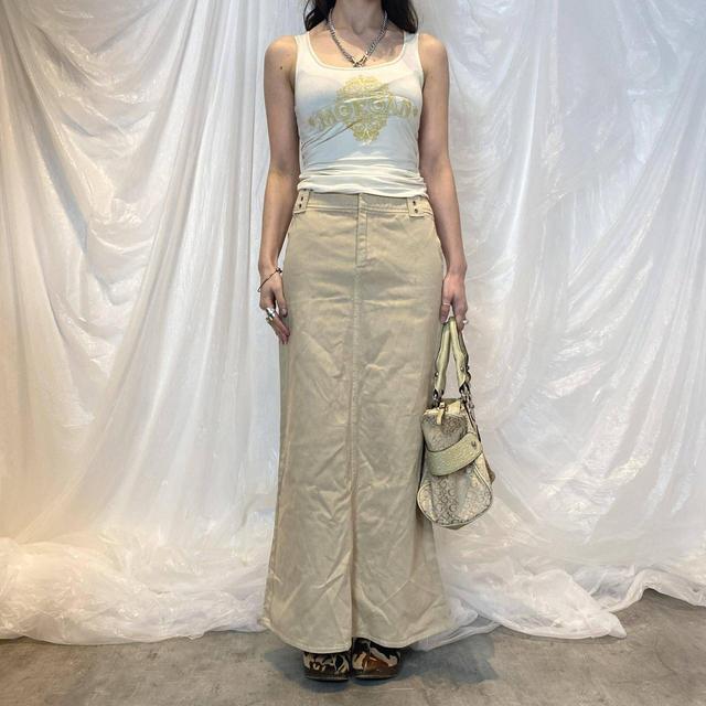 Vintage Women's Skirt - Cream - XS on Productcaster.