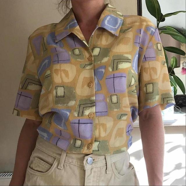 Vintage Women's Shirt - Yellow/Multi - 10 on Productcaster.