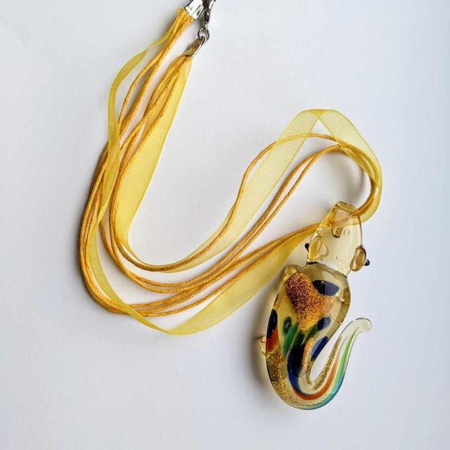 Vintage Women's Necklace - Yellow on Productcaster.