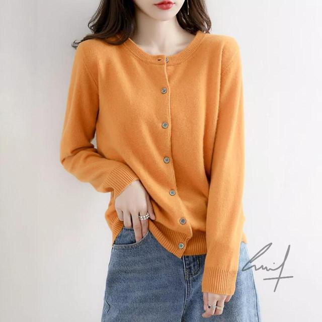 Handmade Women's Cardigan - Yellow - 14 on Productcaster.