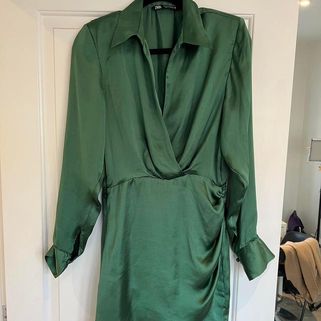 Zara Women's Dress - Green - S on Productcaster.