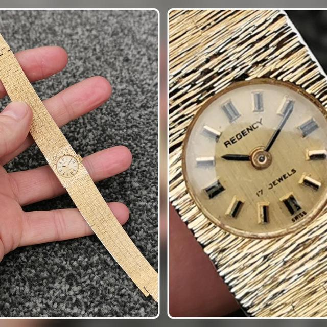 Vintage Women's Analogue Watch - Gold on Productcaster.