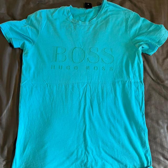 Hugo Boss Men's T-shirt - Blue - M on Productcaster.