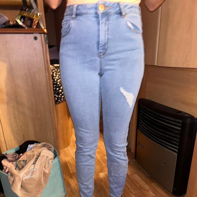 ASOS Petite Women's Distressed Jeans - Blue - S on Productcaster.