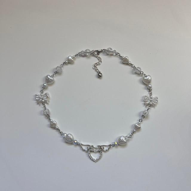 Vintage Women's Necklace - White on Productcaster.