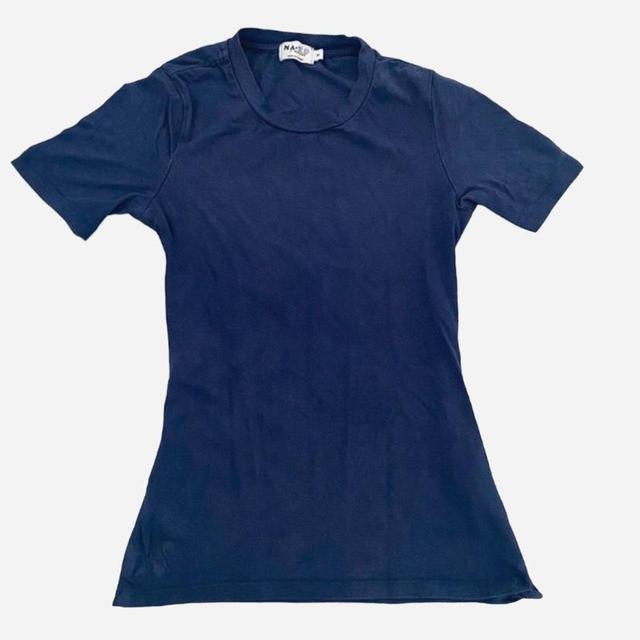 NA-KD Women's T-shirt - Navy/Blue - 8 on Productcaster.