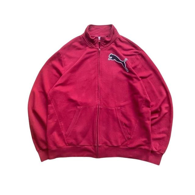 Puma Men's Bomber Jacket - Red/Burgundy - L on Productcaster.