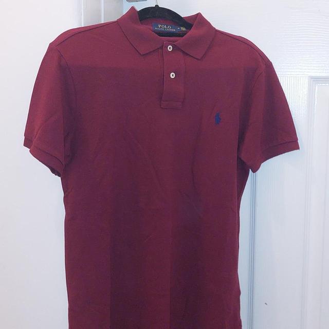 Ralph Lauren Men's Polo shirt - Red/Burgundy - M on Productcaster.