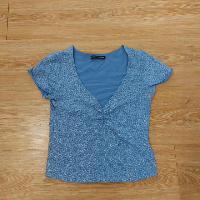 Brandy Melville Women's Crop top - Blue - 8 on Productcaster.