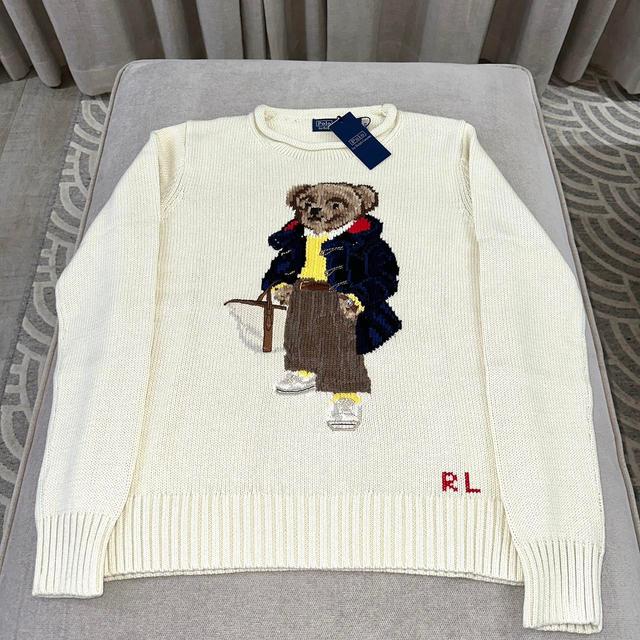 Polo Ralph Lauren Big & Tall Women's Jumper - Cream/White - L on Productcaster.