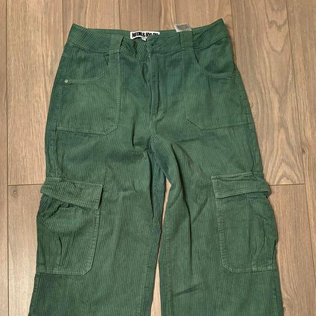 Preloved Women's Wide leg Trousers - Green - XL on Productcaster.