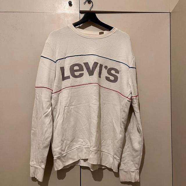 Levi's Men's Sweatshirt - White - L on Productcaster.