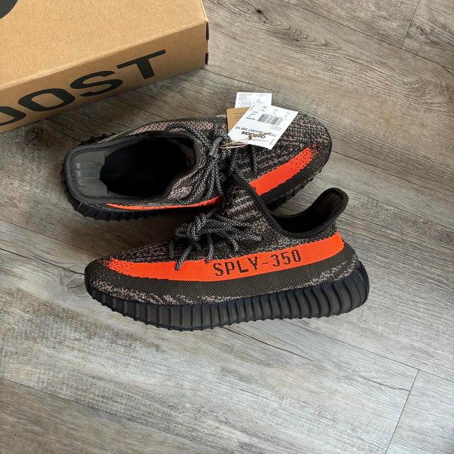 Yeezy Men's Trainers - Black/Orange - UK 9 on Productcaster.