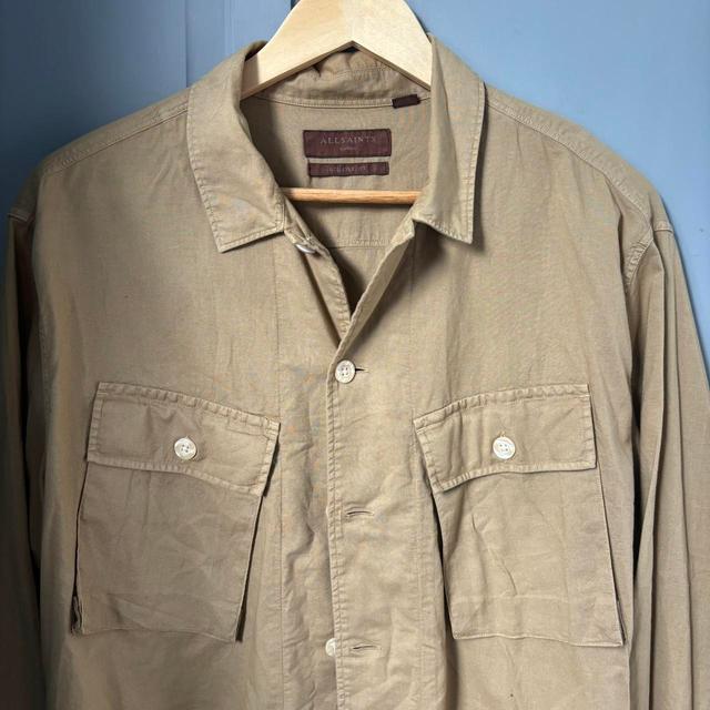 AllSaints Men's Shirt - Tan - L on Productcaster.