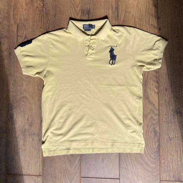 Ralph Lauren Men's Polo shirt - Yellow/Tan - L on Productcaster.