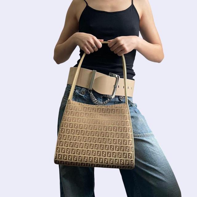 Vintage Women's Shoulder bags - Tan/Brown on Productcaster.