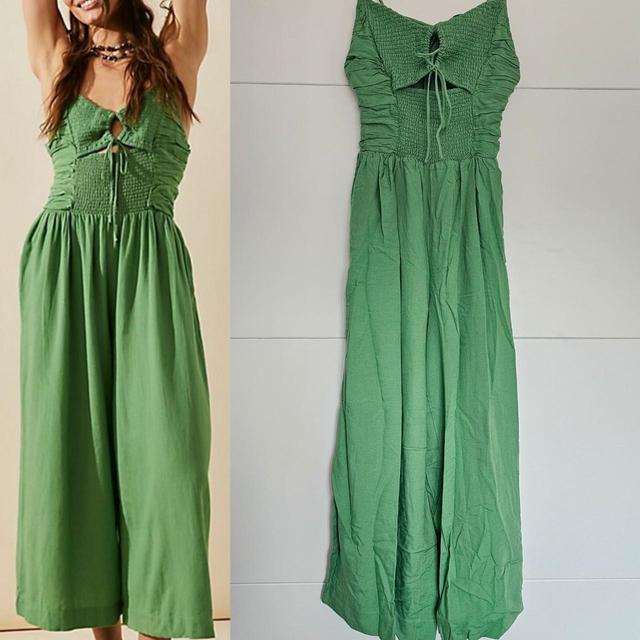 Free People Women's Going out Jumpsuit - Green - UK 6 on Productcaster.