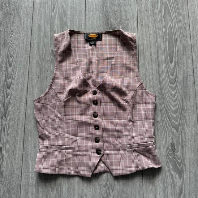 Urban Outfitters Women's Vest - Pink/Brown - S on Productcaster.