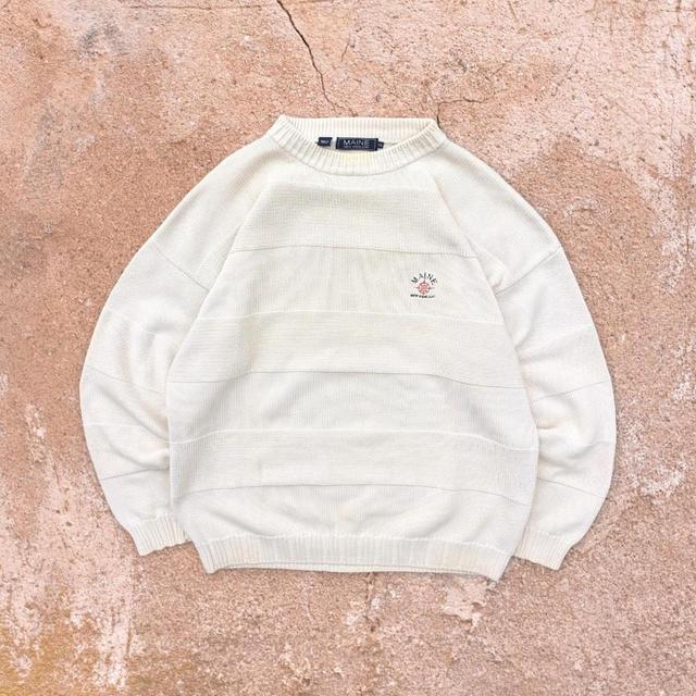 American Vintage Men's Jumper - Cream - XL on Productcaster.