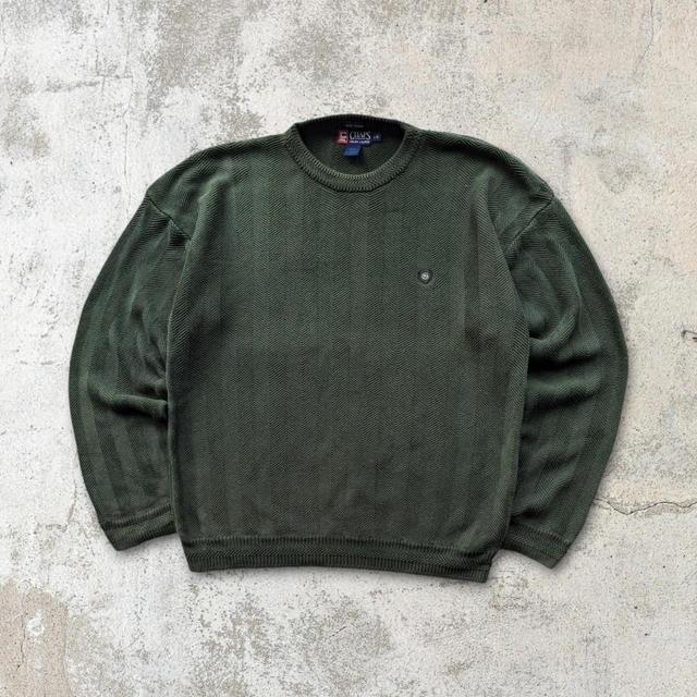 Chaps Men's Jumper - Green/Khaki - XL on Productcaster.