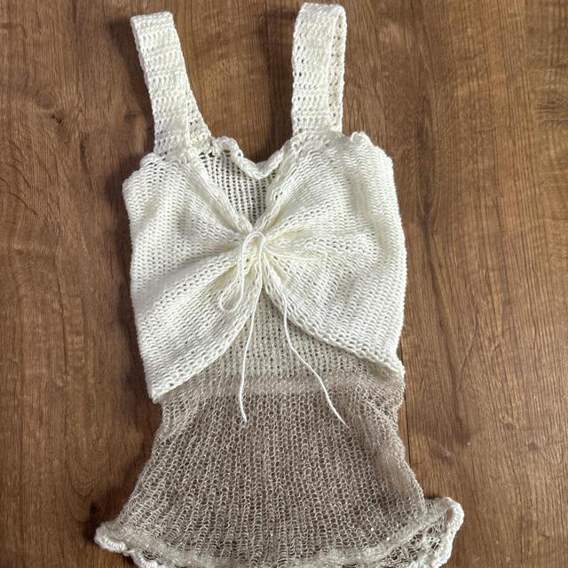 Handmade Women's Crop top - White/Silver - 4 on Productcaster.