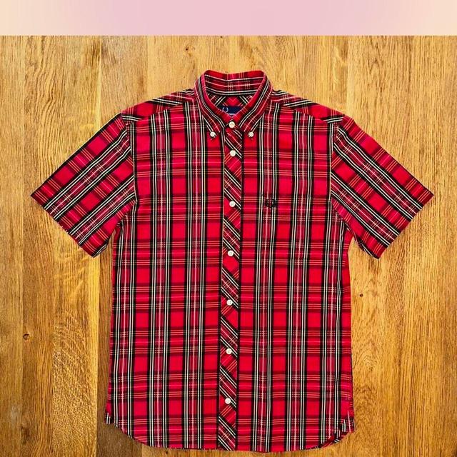 Fred Perry Men's Shirt - Red/Multi - S on Productcaster.