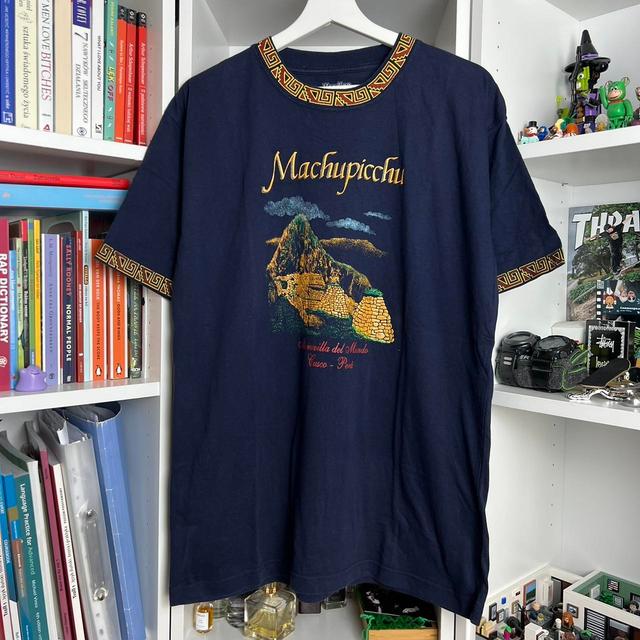 Vintage Men's T-shirt - Navy/Black - XL on Productcaster.