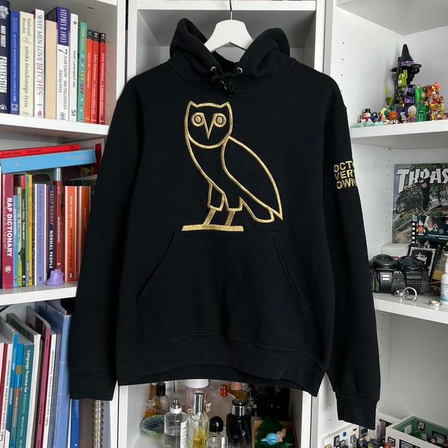 Octobers Very Own Men's Hoodie - Black/Gold - S on Productcaster.