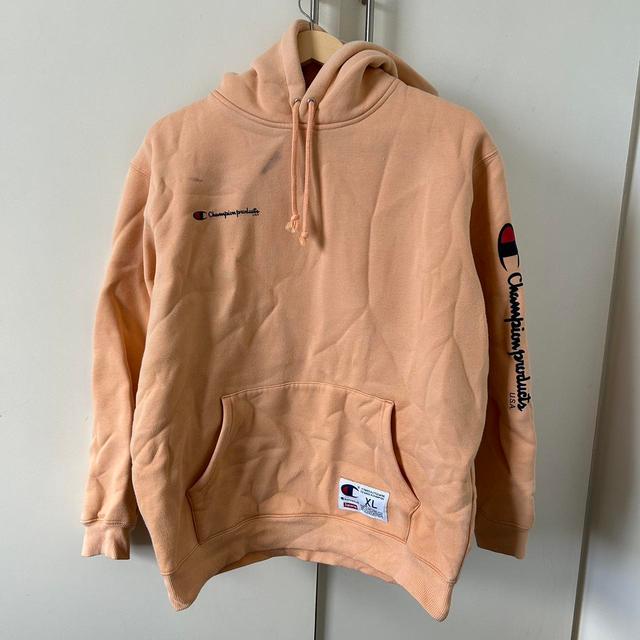 Supreme Men's Hoodie - Orange - XL on Productcaster.