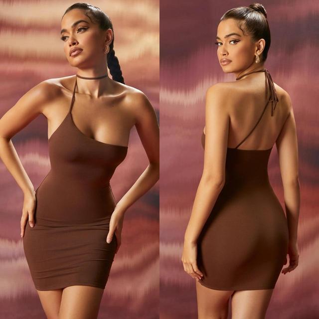 Oh Polly Women's Bodycon Dress - Brown - 10 on Productcaster.