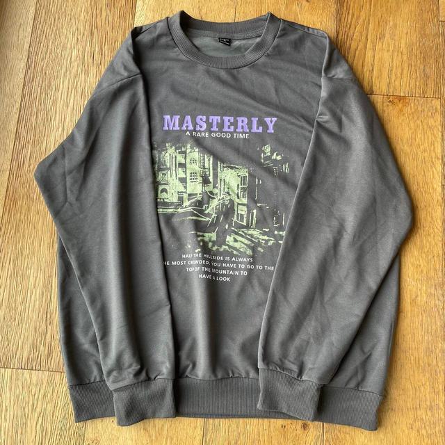 Men's Sweatshirt - Black/Grey - S on Productcaster.