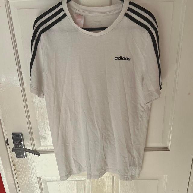 Adidas Men's T-shirt - White/Black - S on Productcaster.