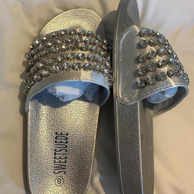 Women's Slides - Silver - UK 6 on Productcaster.