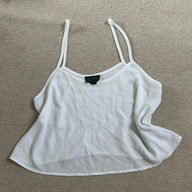 Topshop Women's Vest - White - 6 on Productcaster.