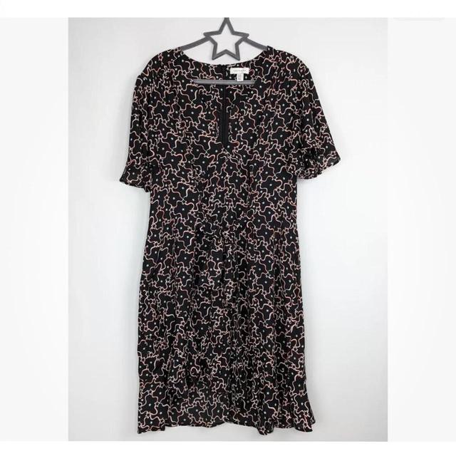 Topshop Women's A-line Dress - Black/Multi - XL on Productcaster.