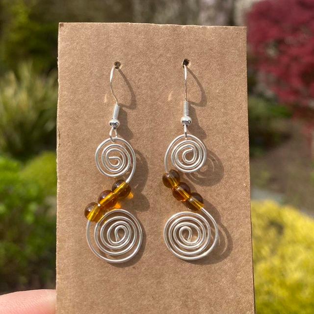 Handmade Women's Earrings - Silver on Productcaster.