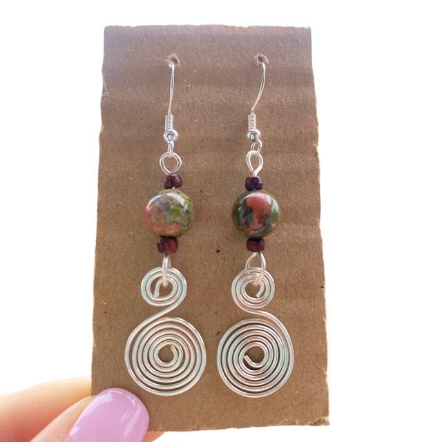 Handmade Women's Earrings - Silver on Productcaster.