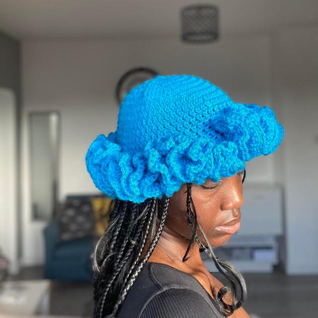 Custom Women's Festival Hat - Blue on Productcaster.