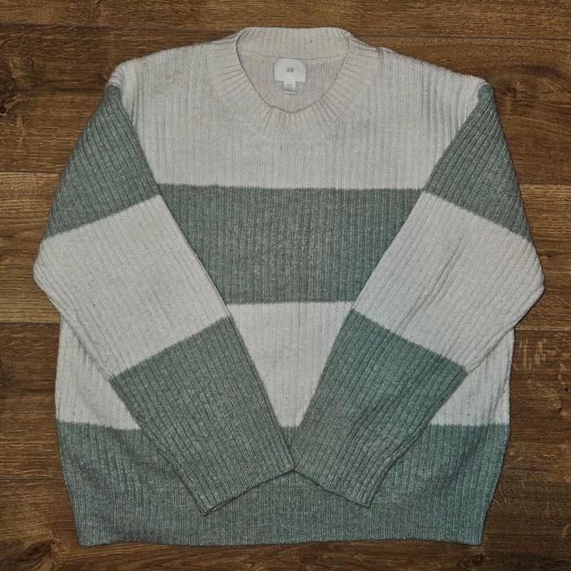 H&M Women's Jumper - White/Green - 12 on Productcaster.