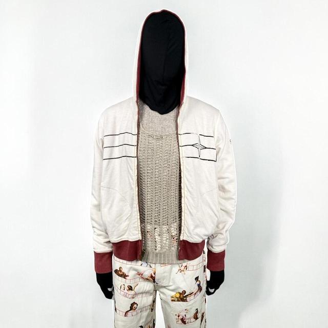 Stone Island Men's Hoodie - White/Red - M on Productcaster.