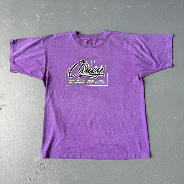 Vintage Men's T-shirt - Purple - M on Productcaster.