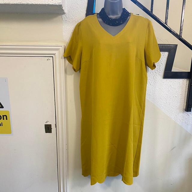 Women's A-line Dress - Yellow/Gold - XXL on Productcaster.